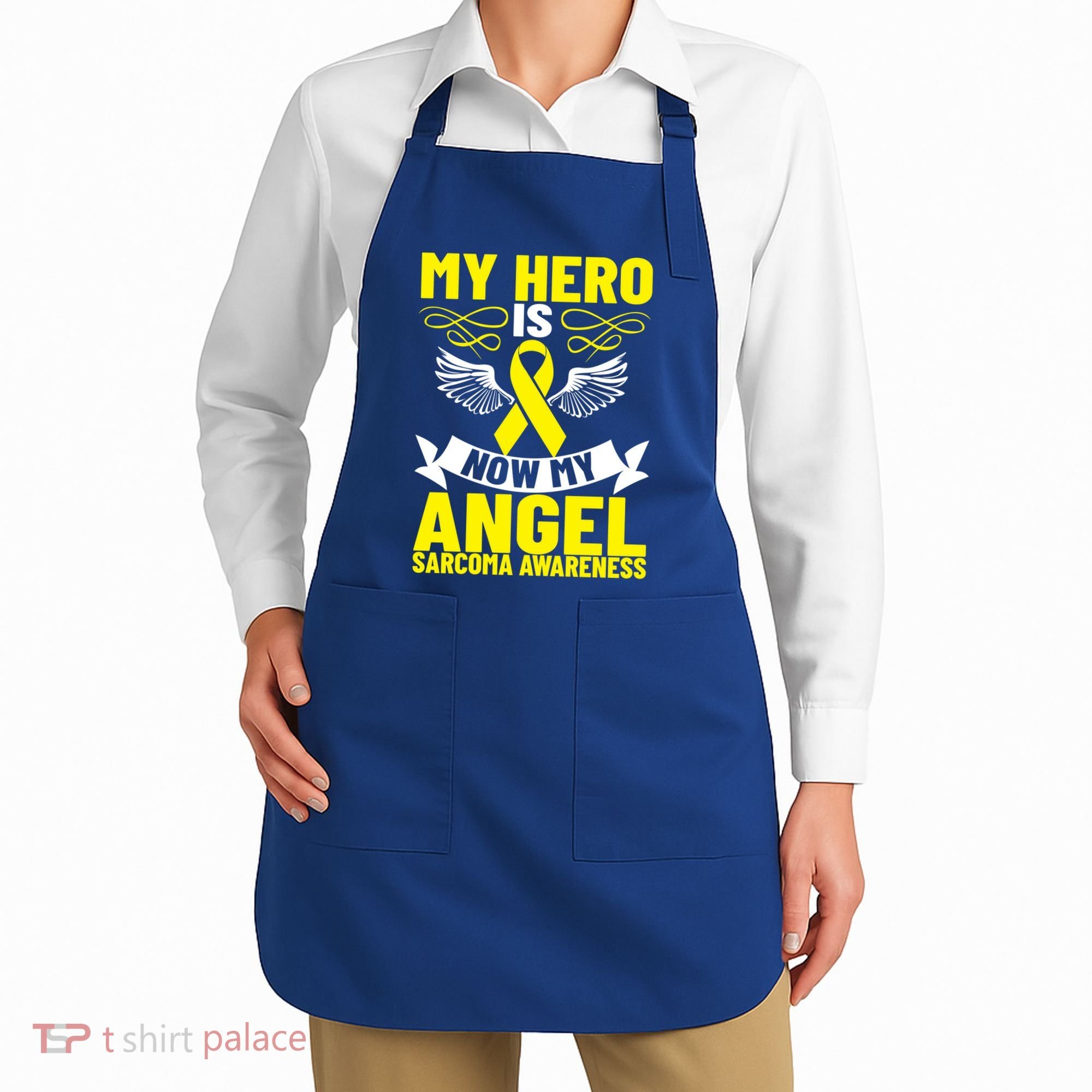 Sarcoma Awareness My Hero Is Now My Angel Sarcoma Cancer Meaningful Gift Apron