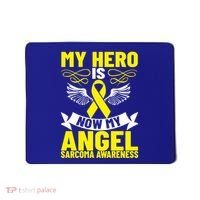 Sarcoma Awareness My Hero Is Now My Angel Sarcoma Cancer Meaningful Gift Mousepad thumb 0