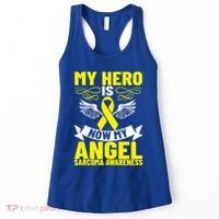 Sarcoma Awareness My Hero Is Now My Angel Sarcoma Cancer Meaningful Gift Women's Tank Top thumb 0