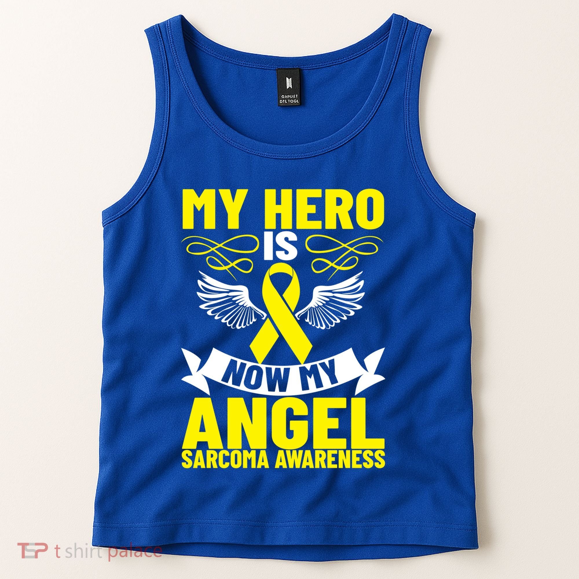 Sarcoma Awareness My Hero Is Now My Angel Sarcoma Cancer Meaningful Gift Tank Top