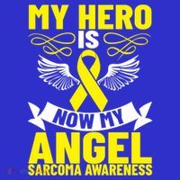 Sarcoma Awareness My Hero Is Now My Angel Sarcoma Cancer Meaningful Gift Women's T-Shirt thumb 6