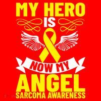Sarcoma Awareness My Hero Is Now My Angel Sarcoma Cancer Meaningful Gift Santa Hat thumb 1