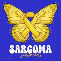 Sarcoma Awareness Month Yellow Ribbon Butterfly Gift Apron thumb 3