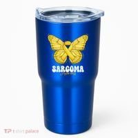 Sarcoma Awareness Month Yellow Ribbon Butterfly Gift Tumbler thumb 0