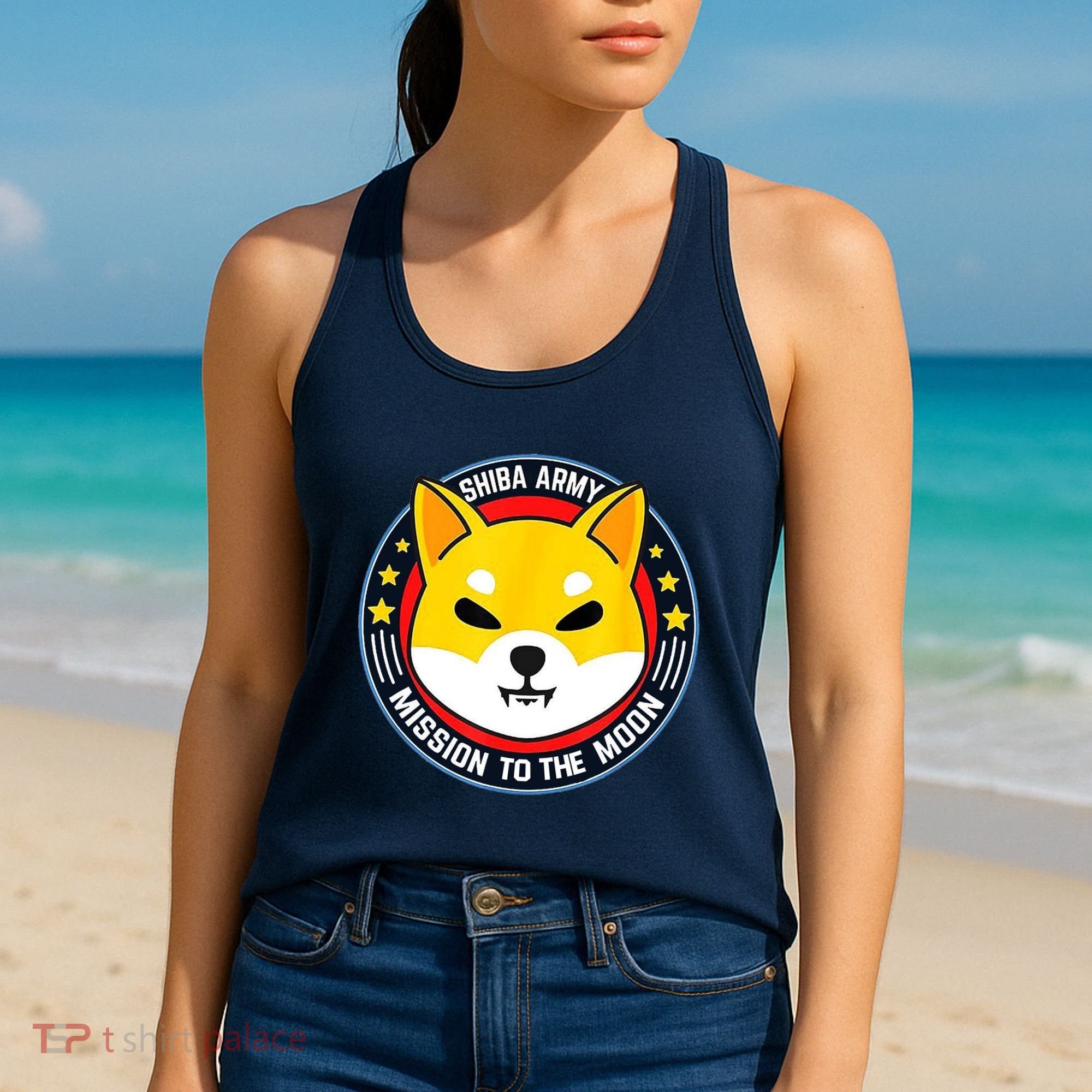 Shiba Army Mission To The Moon Women's Tank Top