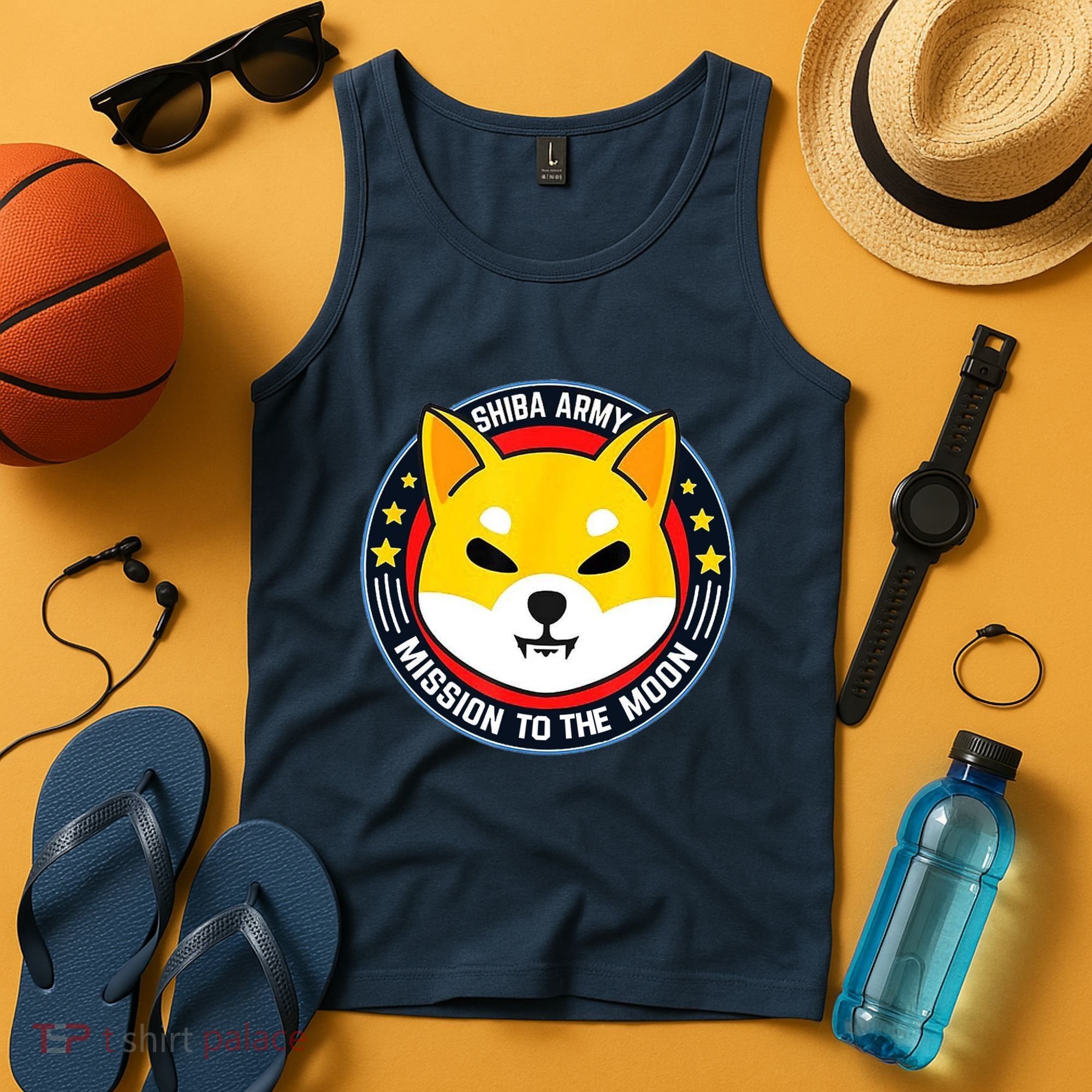 Shiba Army Mission To The Moon Tank Top