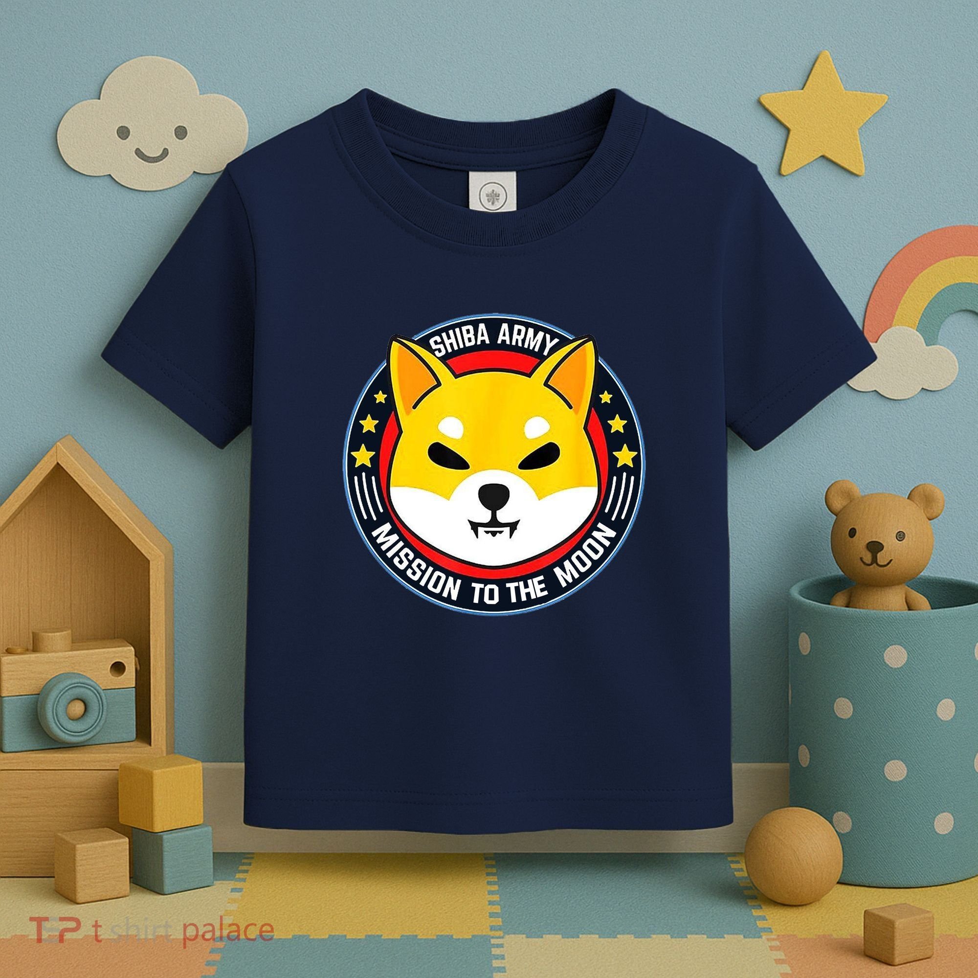 Shiba Army Mission To The Moon Toddler T-Shirt
