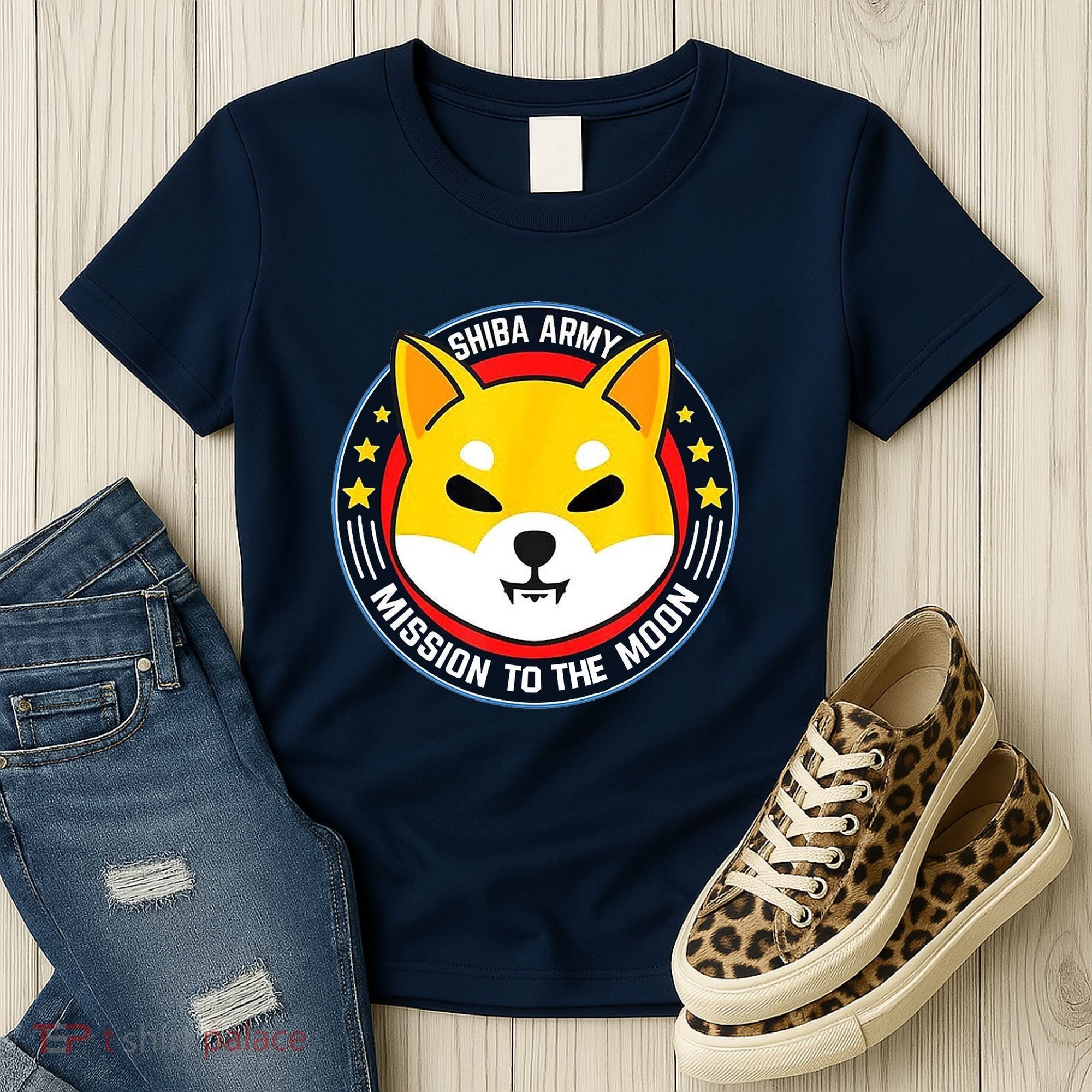Shiba Army Mission To The Moon Women's T-Shirt