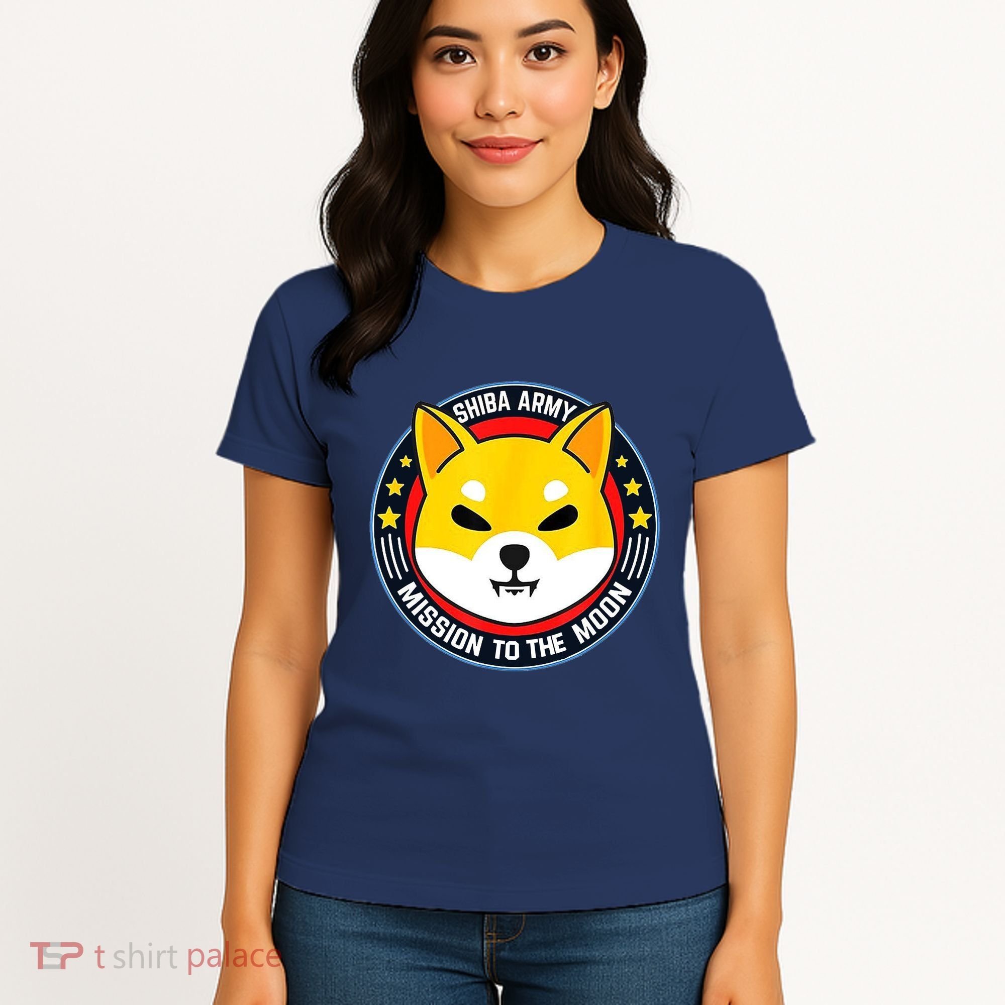Shiba Army Mission To The Moon Women's T-Shirt