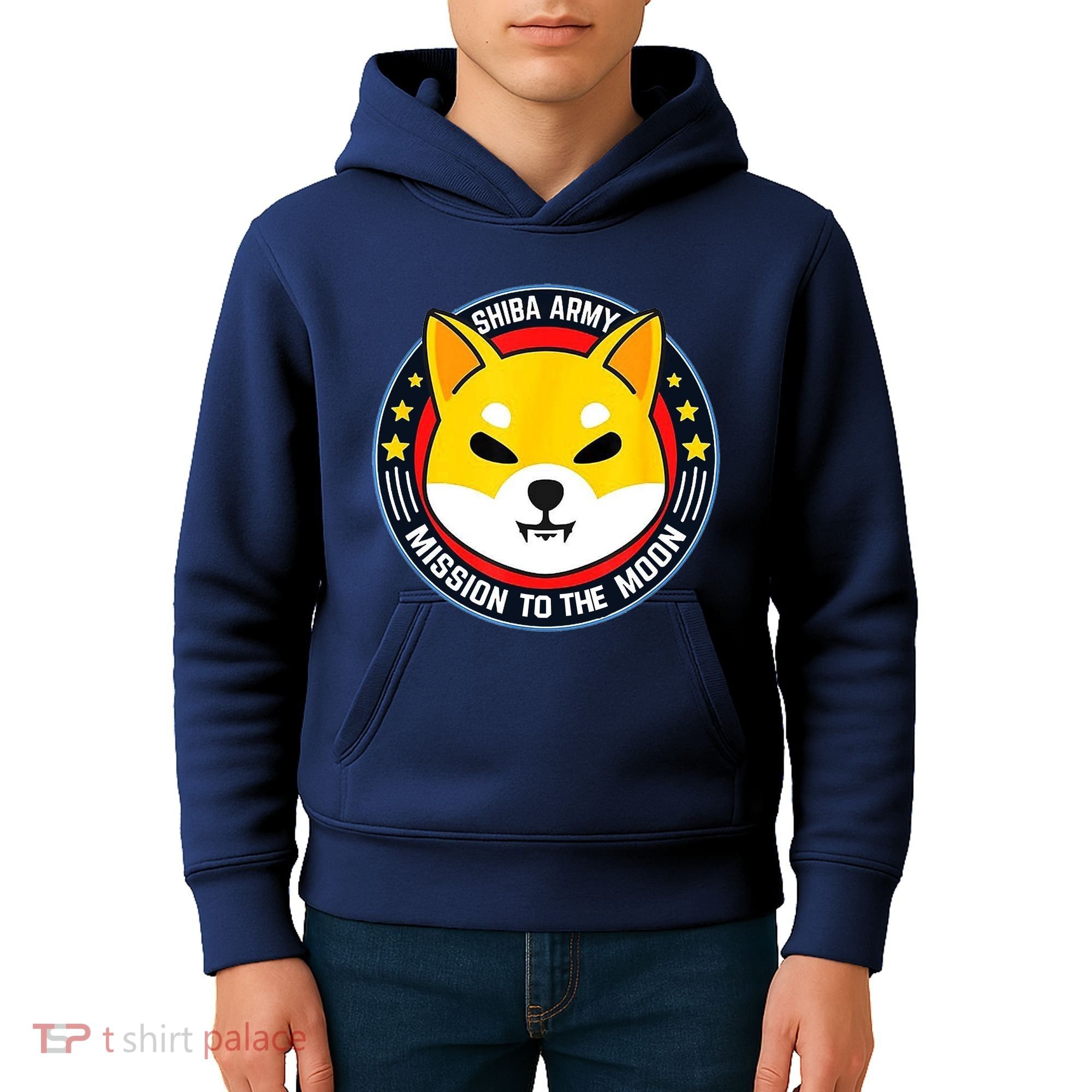 Shiba Army Mission To The Moon Kids Hoodie