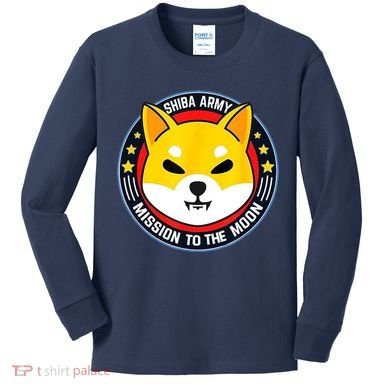 Shiba Army Mission To The Moon Kids Long Sleeve Shirt