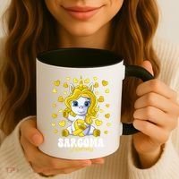 Sarcoma Awareness Month Yellow Ribbon Unicorn Great Gift Coffee Mug thumb 3