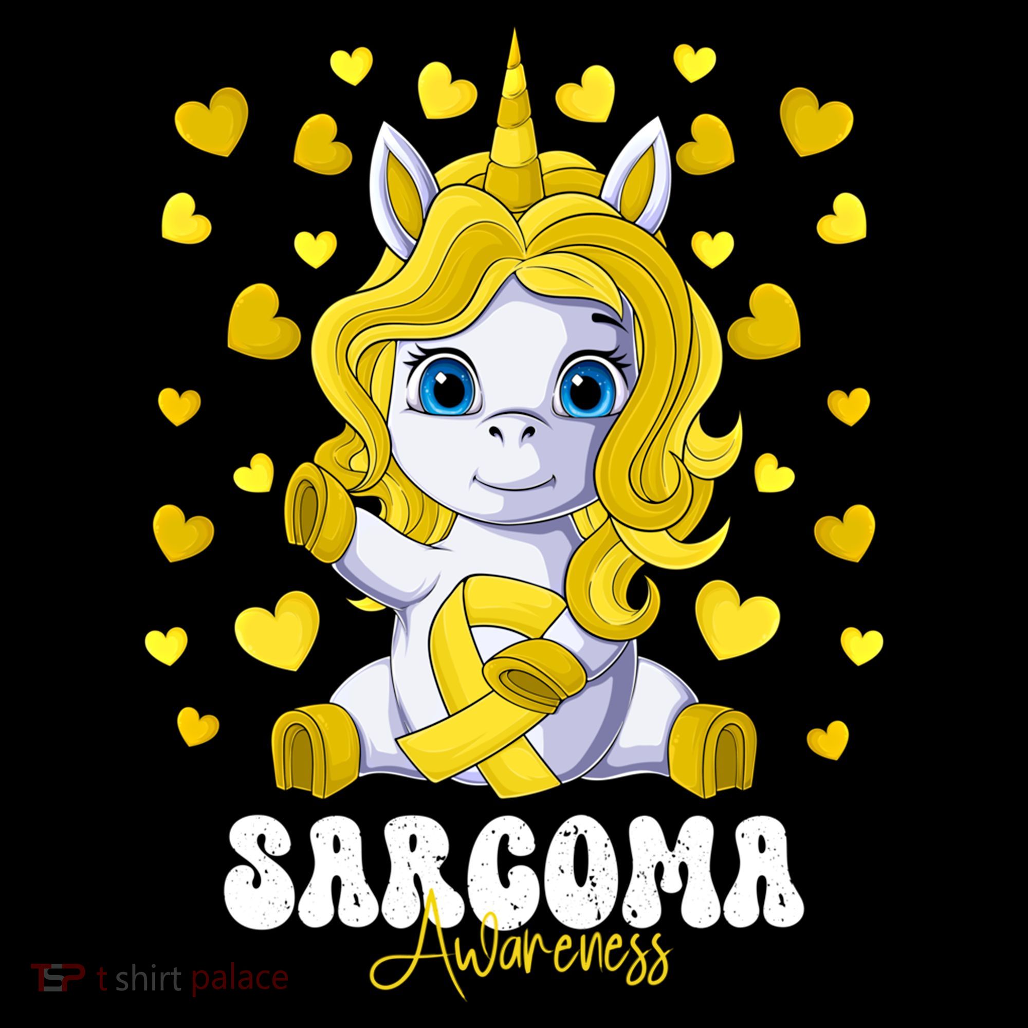 Sarcoma Awareness Month Yellow Ribbon Unicorn Great Gift Coffee Mug