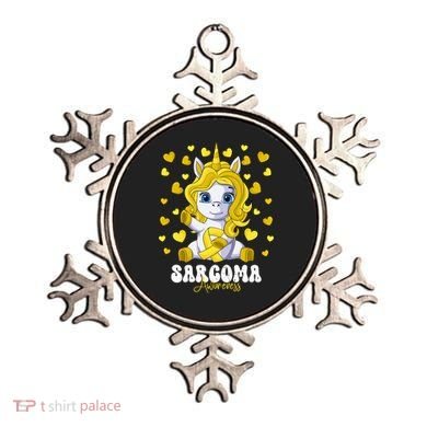 Sarcoma Awareness Month Yellow Ribbon Unicorn Great Gift Ornament