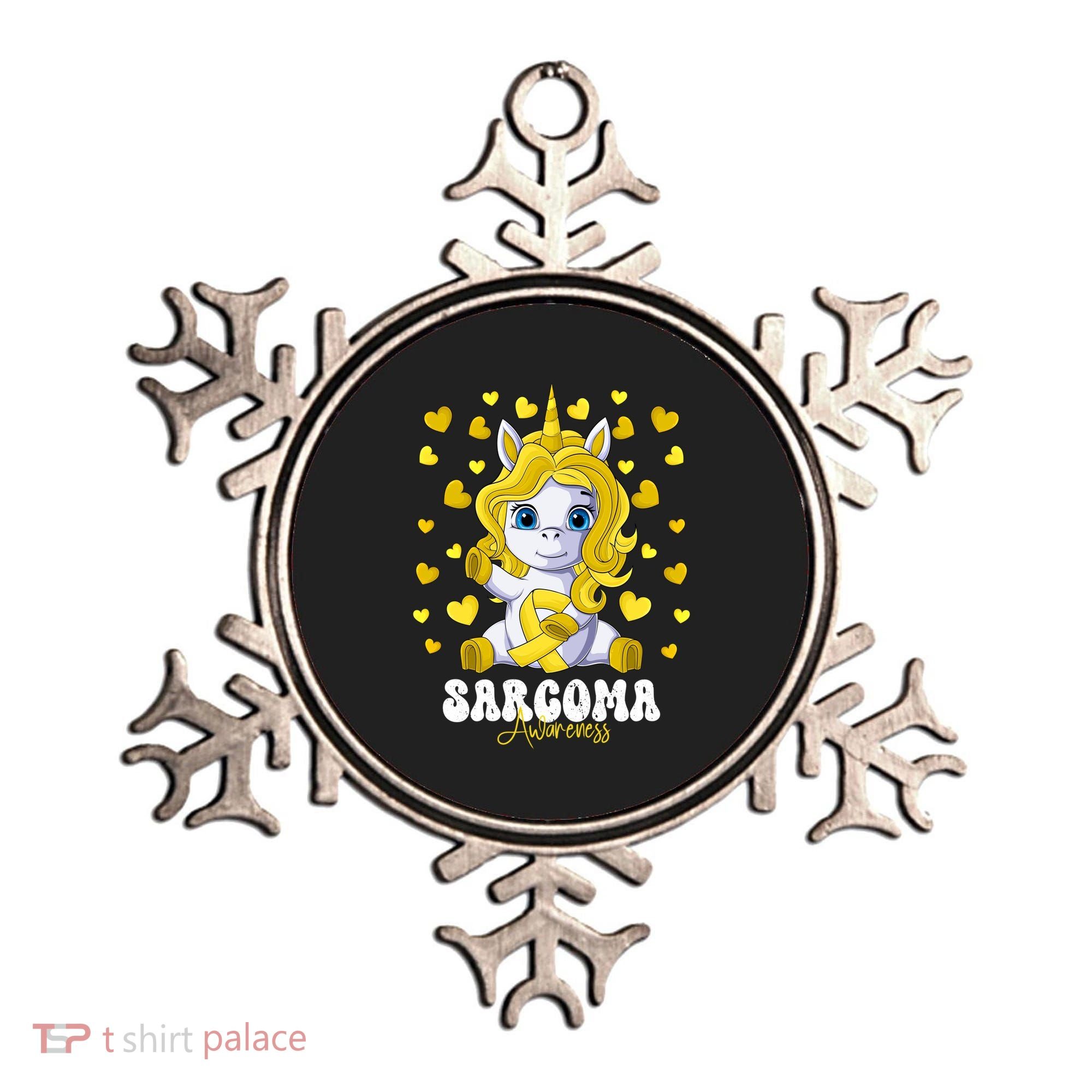 Sarcoma Awareness Month Yellow Ribbon Unicorn Great Gift Ornament
