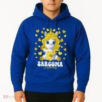 Sarcoma Awareness Month Yellow Ribbon Unicorn Great Gift Hoodie thumb 2