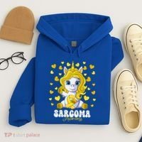Sarcoma Awareness Month Yellow Ribbon Unicorn Great Gift Hoodie thumb 4