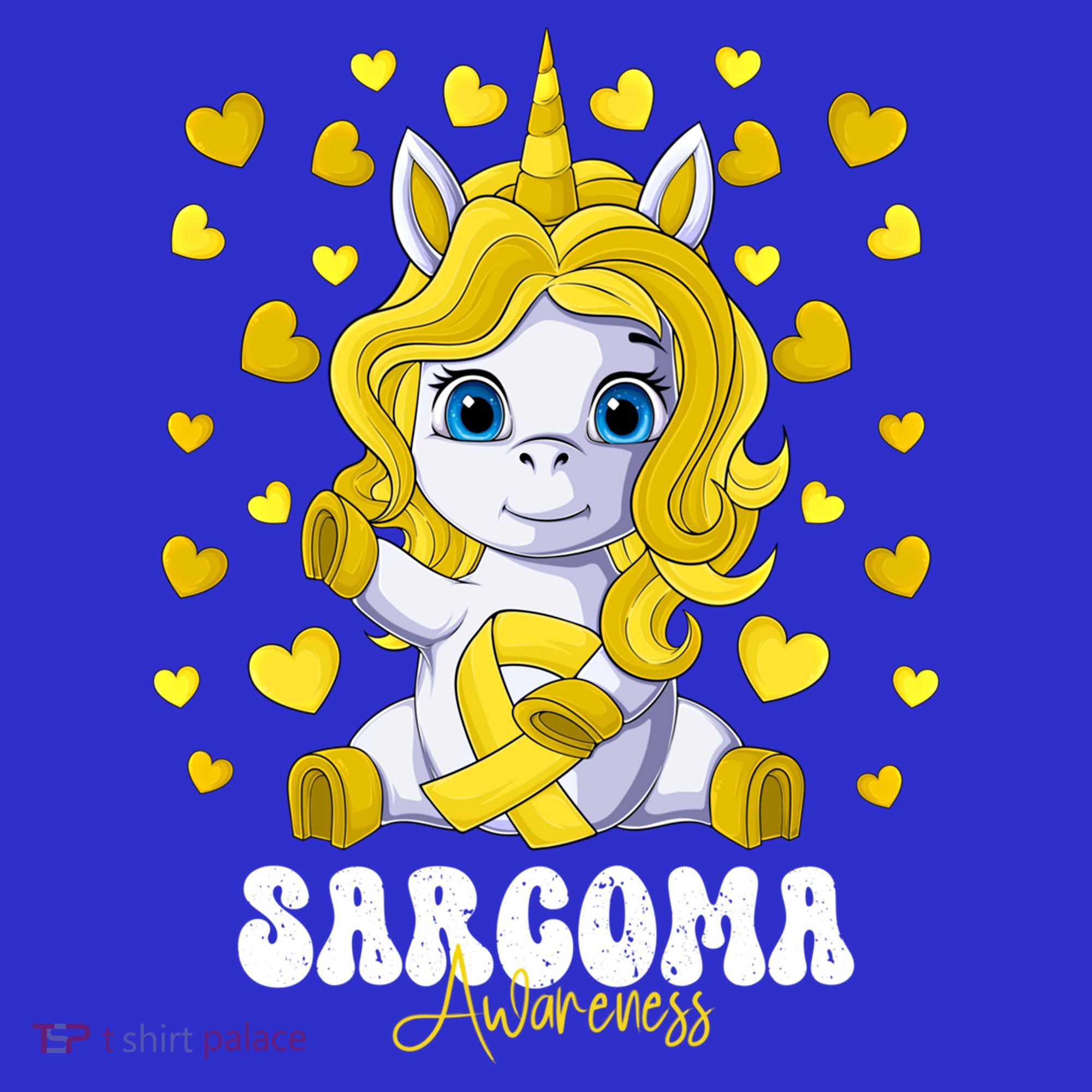 Sarcoma Awareness Month Yellow Ribbon Unicorn Great Gift Hoodie