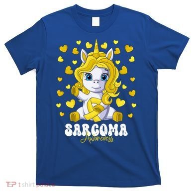 Sarcoma Awareness Month Yellow Ribbon Unicorn Great Gift T-Shirt