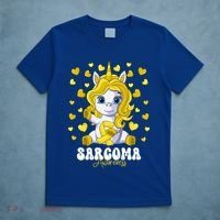 Sarcoma Awareness Month Yellow Ribbon Unicorn Great Gift T-Shirt thumb 5