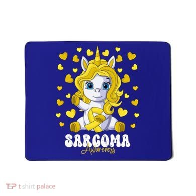 Sarcoma Awareness Month Yellow Ribbon Unicorn Great Gift Mousepad