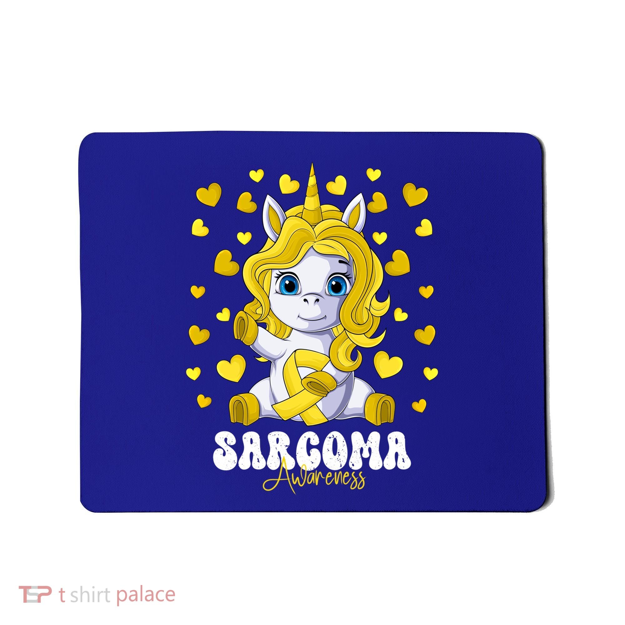 Sarcoma Awareness Month Yellow Ribbon Unicorn Great Gift Mousepad