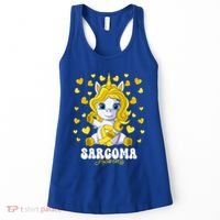 Sarcoma Awareness Month Yellow Ribbon Unicorn Great Gift Women's Tank Top thumb 0