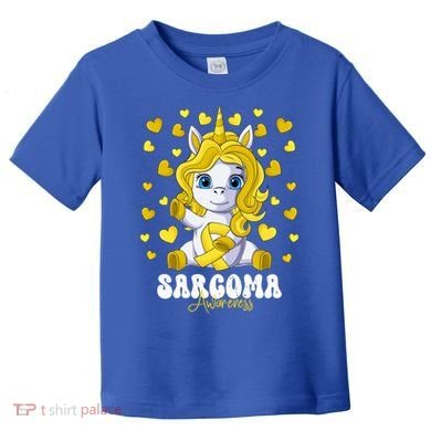 Sarcoma Awareness Month Yellow Ribbon Unicorn Great Gift Toddler T-Shirt