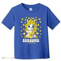 Sarcoma Awareness Month Yellow Ribbon Unicorn Great Gift Toddler T-Shirt thumb 0