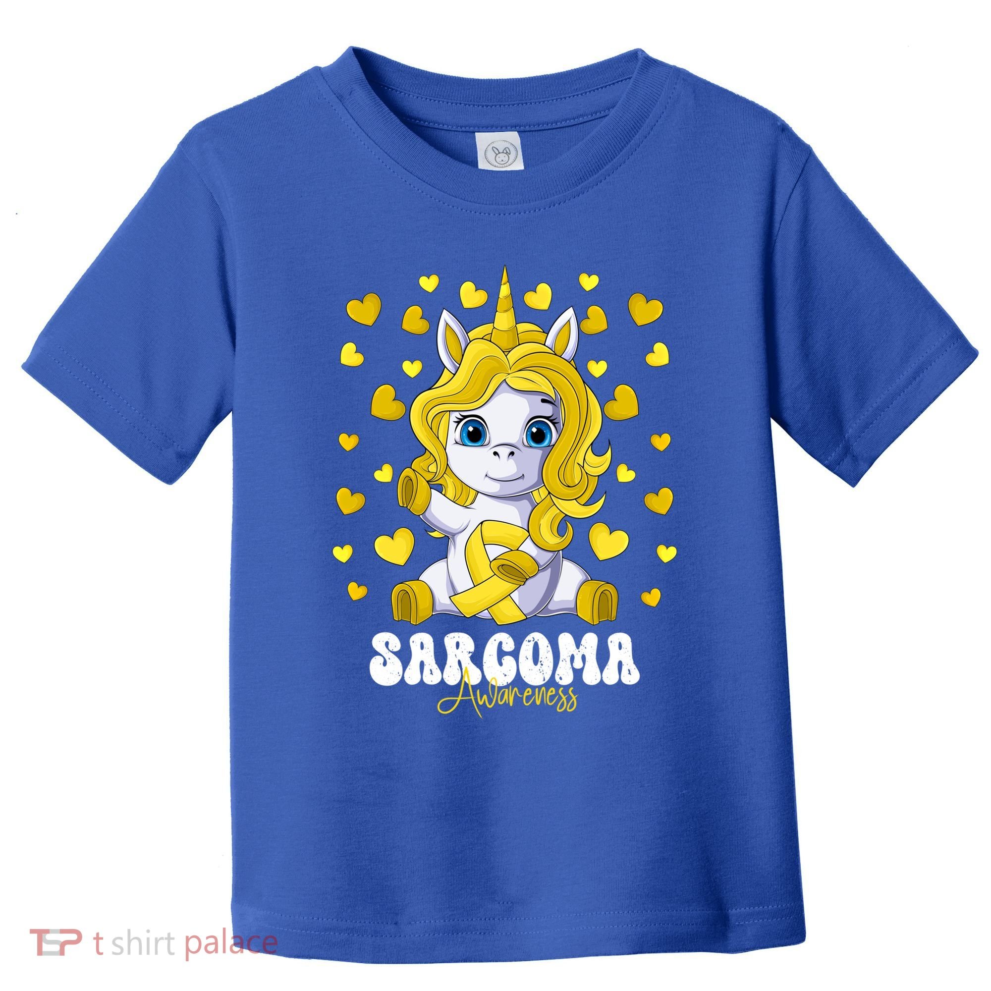 Sarcoma Awareness Month Yellow Ribbon Unicorn Great Gift Toddler T-Shirt