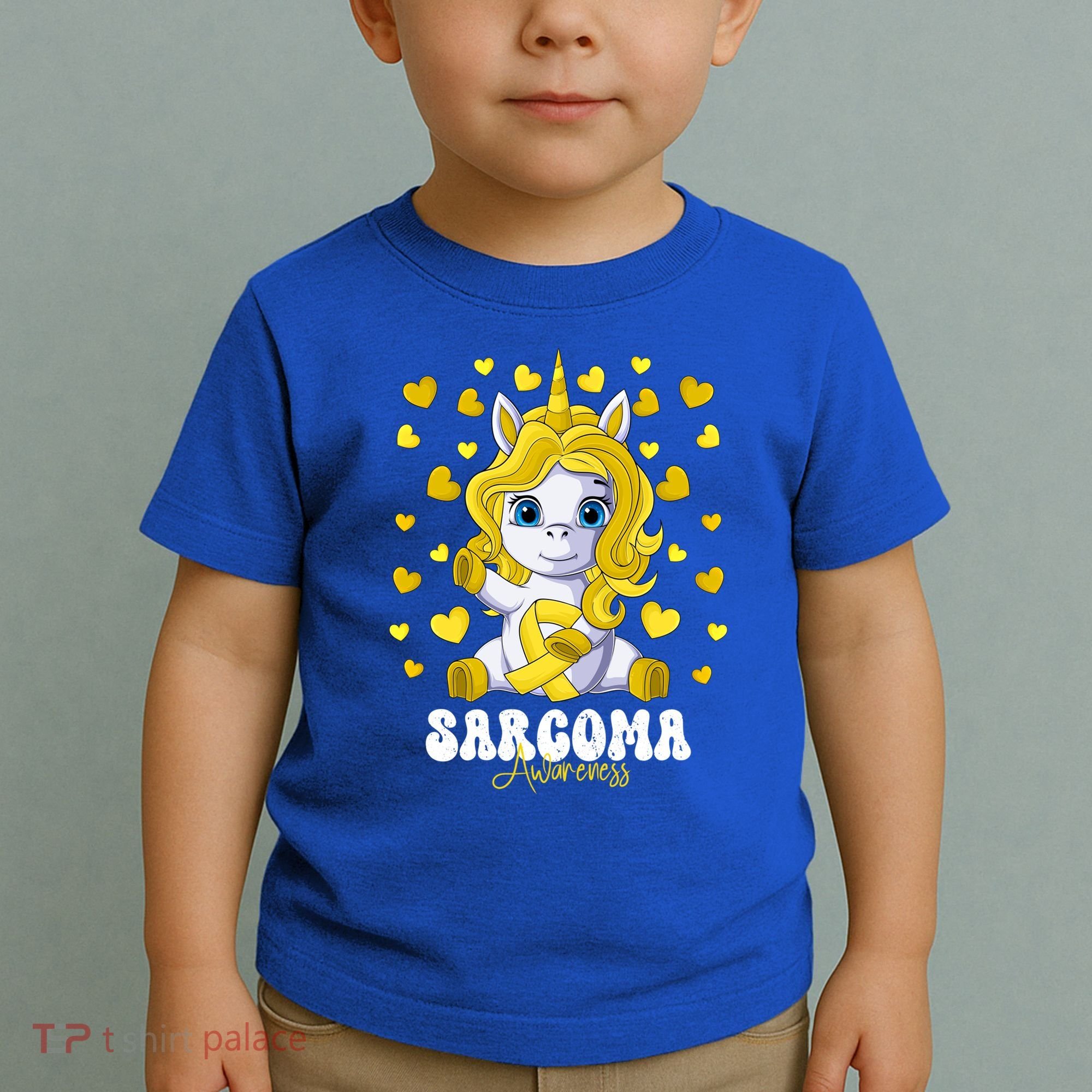 Sarcoma Awareness Month Yellow Ribbon Unicorn Great Gift Toddler T-Shirt