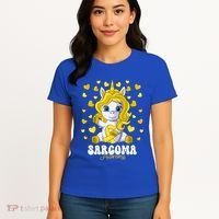 Sarcoma Awareness Month Yellow Ribbon Unicorn Great Gift Women's T-Shirt thumb 4