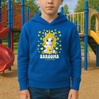 Sarcoma Awareness Month Yellow Ribbon Unicorn Great Gift Kids Hoodie thumb 2