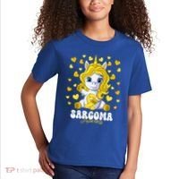 Sarcoma Awareness Month Yellow Ribbon Unicorn Great Gift Kids T-Shirt thumb 2