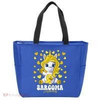 Sarcoma Awareness Month Yellow Ribbon Unicorn Great Gift Tote Bag thumb 0
