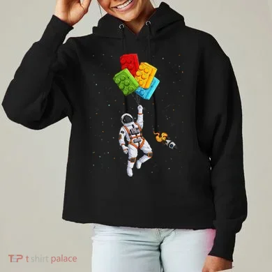 Space Astronaut Master Builder Ladies Heavyweight Boxy Pullover Hoodie
