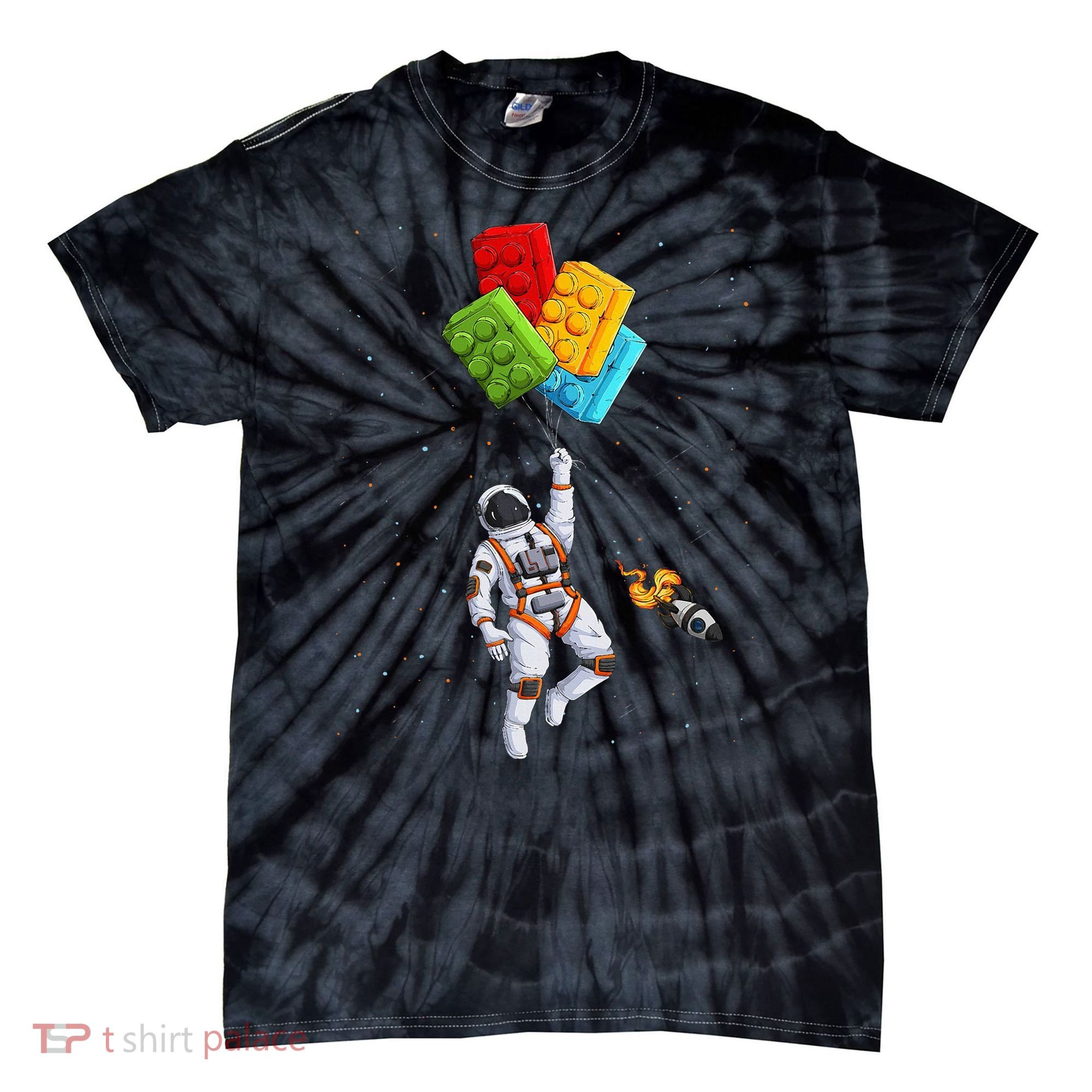 Space Astronaut Master Builder Tie-Dye T-Shirt