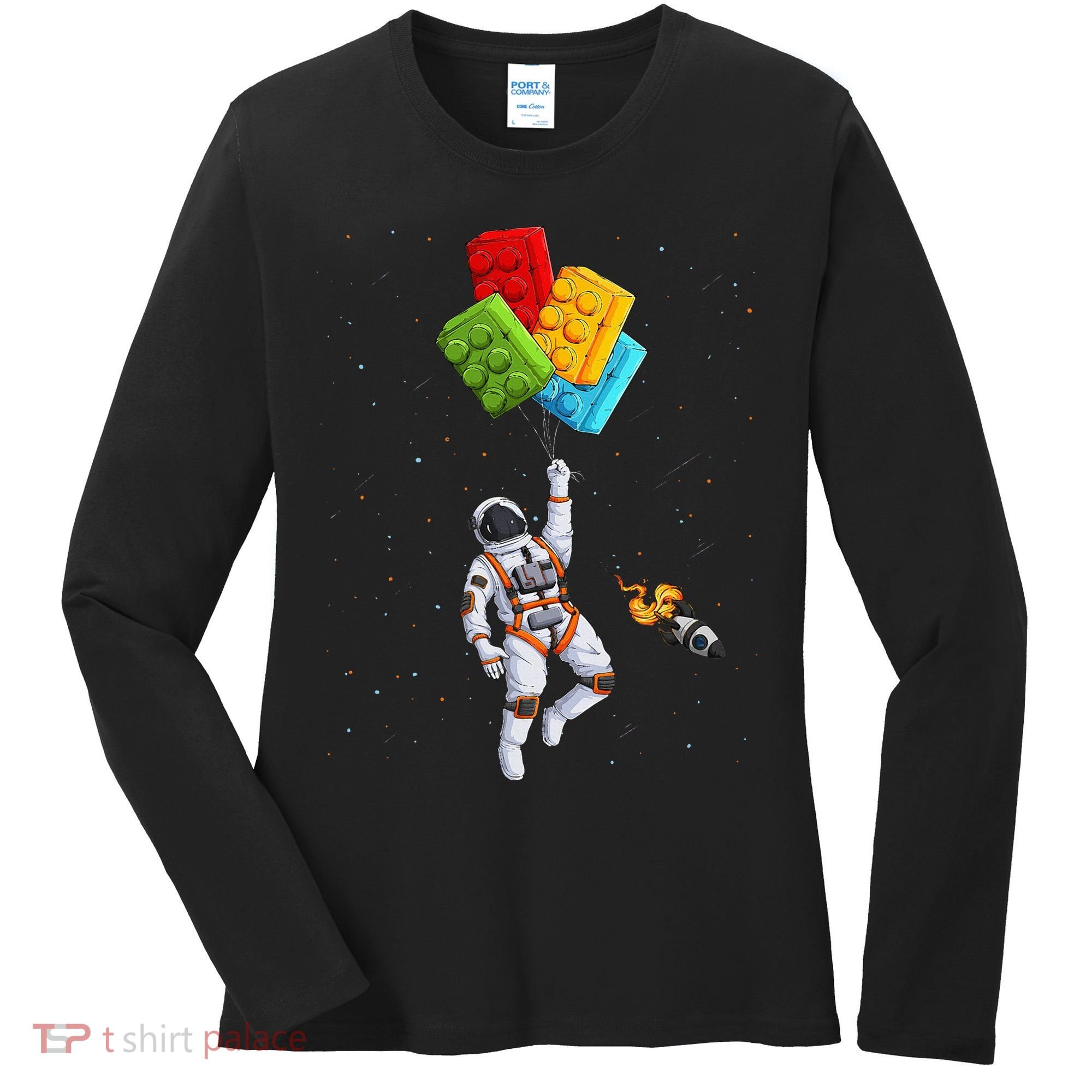 Space Astronaut Master Builder Women's Long Sleeve Shirt