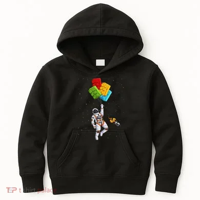Space Astronaut Master Builder Kids Hoodie