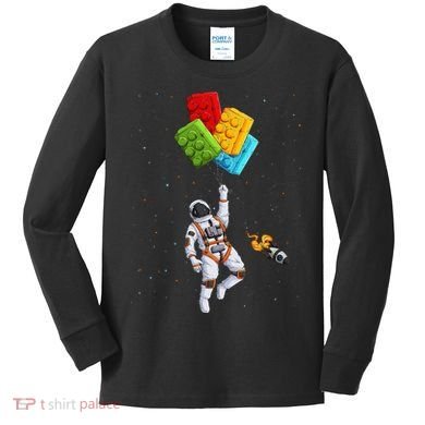 Space Astronaut Master Builder Kids Long Sleeve Shirt
