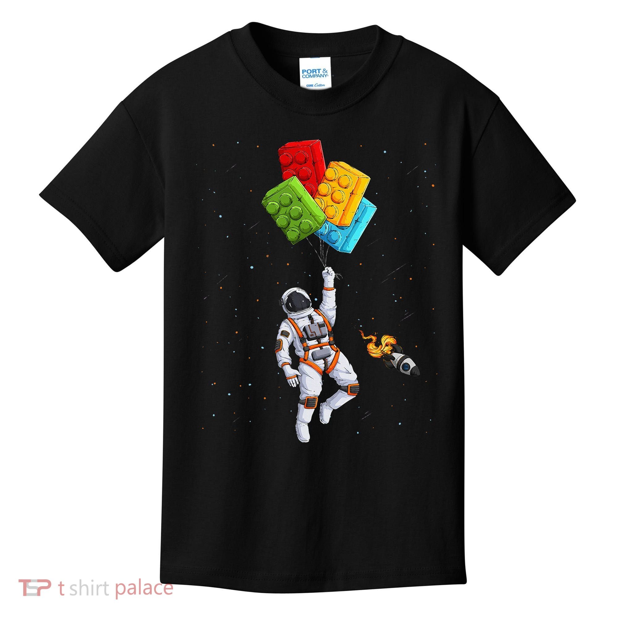 Space Astronaut Master Builder Kids T-Shirt