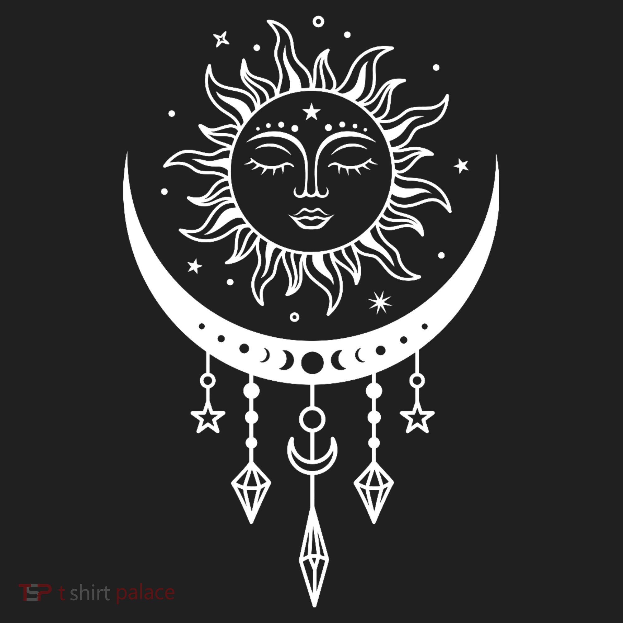 Sun And Moon Celestial Boho Mystical Print Witchy Magic Moon Tumbler