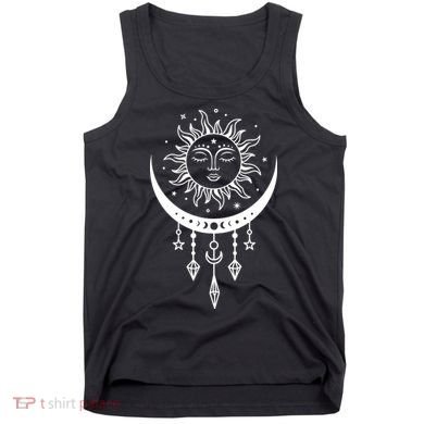 Sun And Moon Celestial Boho Mystical Print Witchy Magic Moon Tank Top