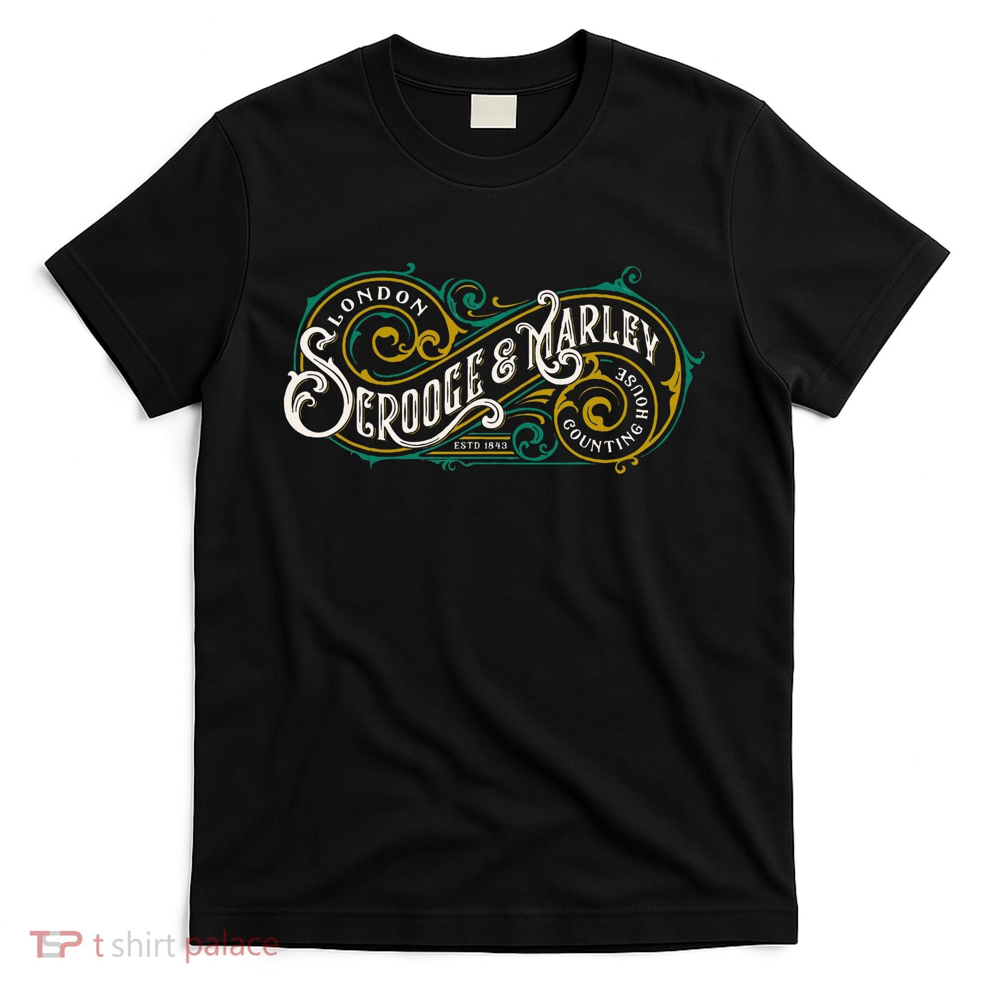 Scrooge And Marley Counting House Christmas Carol Vintage T-Shirt
