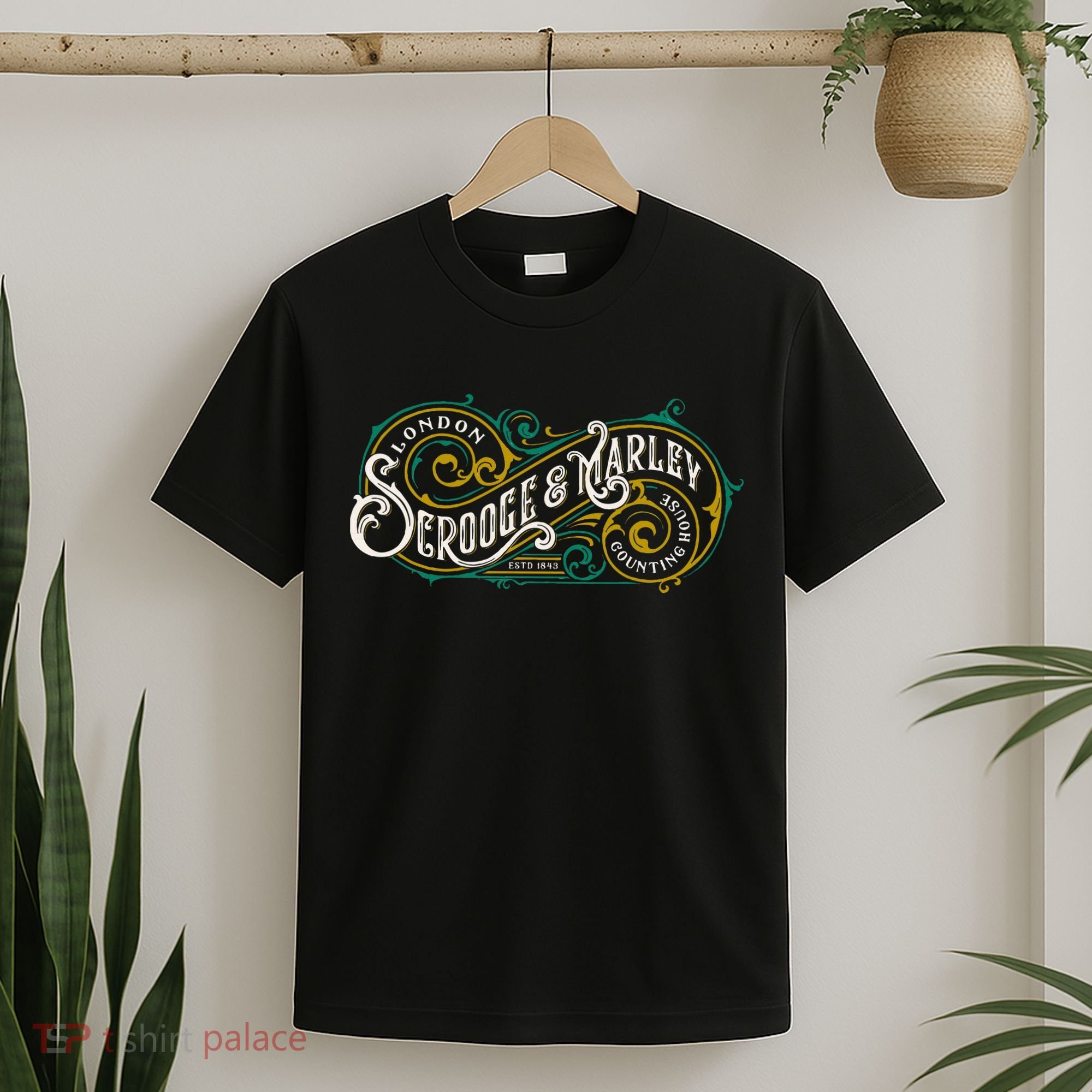 Scrooge And Marley Counting House Christmas Carol Vintage T-Shirt