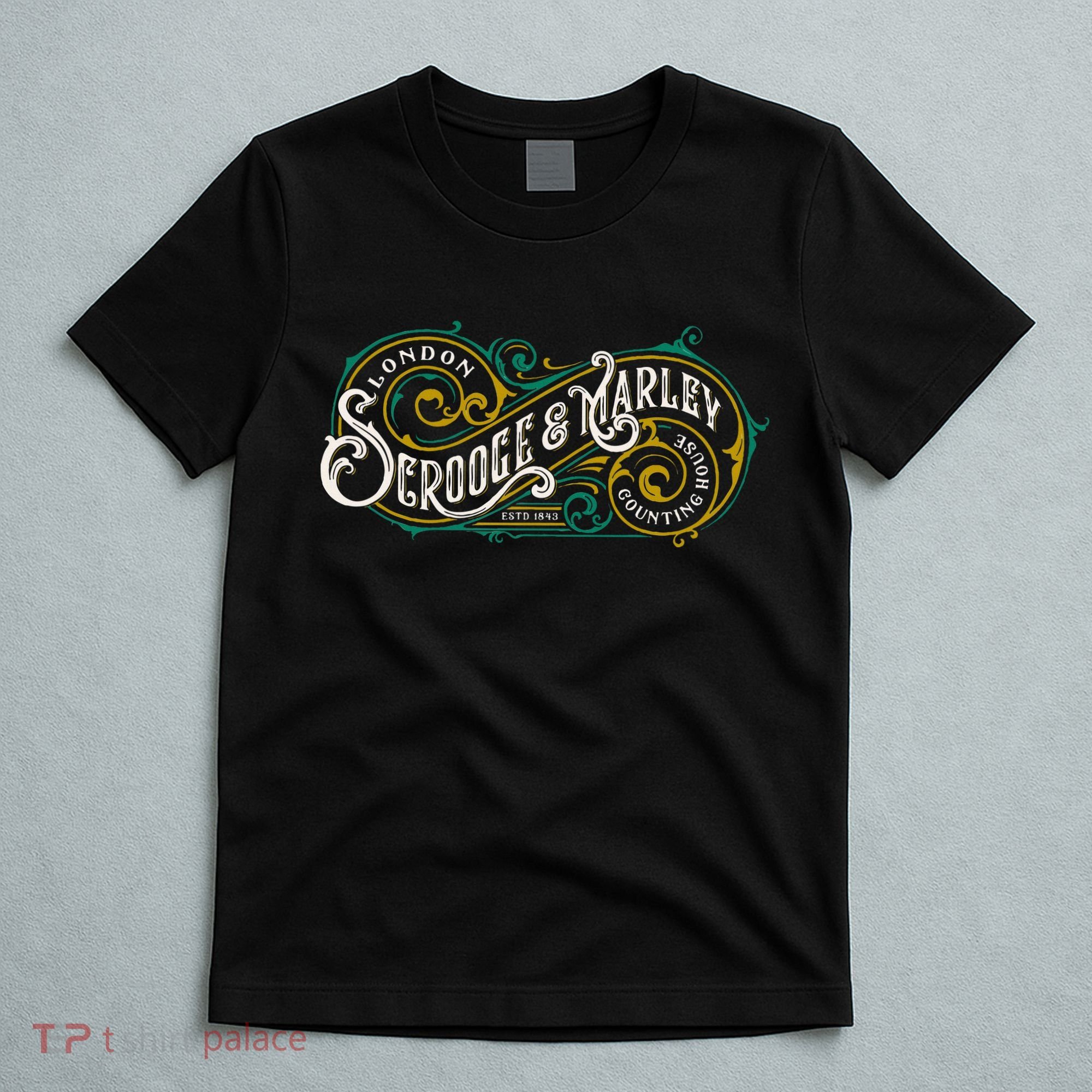 Scrooge And Marley Counting House Christmas Carol Vintage T-Shirt