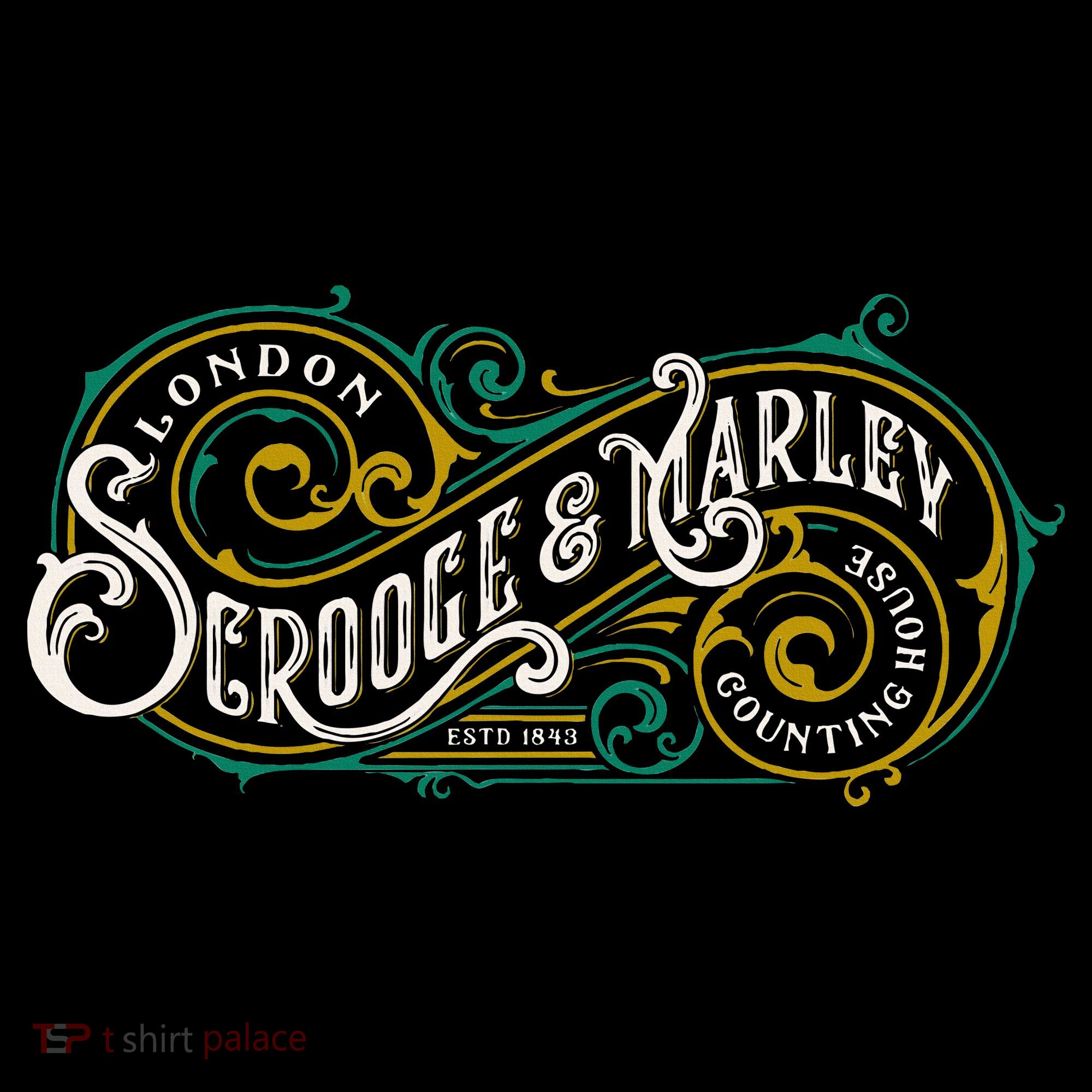Scrooge And Marley Counting House Christmas Carol Vintage T-Shirt