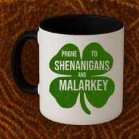 Shenanigans And Malarkey Funny St Patrick's Day Coffee Mug thumb 2