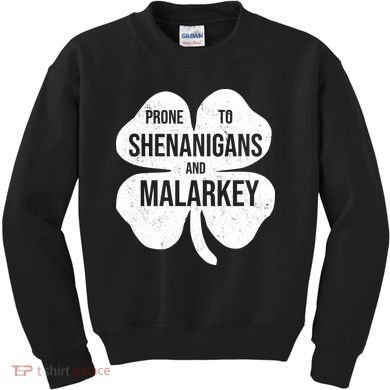 Shenanigans And Malarkey Funny St Patrick's Day Kids Sweatshirt