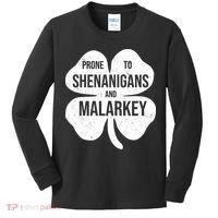 Shenanigans And Malarkey Funny St Patrick's Day Kids Long Sleeve Shirt thumb 0